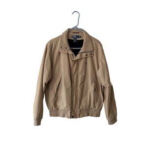 Vintage Polo Ralph Lauren Men’s 90s Nylon Fleece Lined Field Jacket Beige Size M